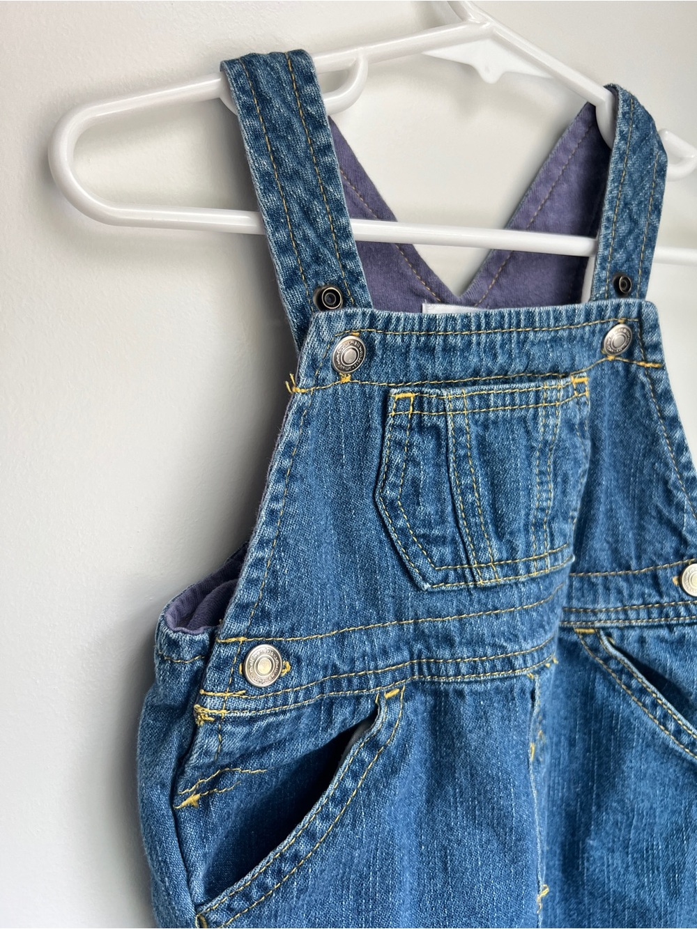 Small Wonders Denim Short Overalls | 3-6 Months Baby Romper
